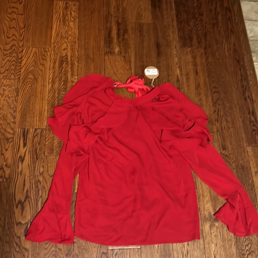 Essue Clothing - Tis The Season Red Blouse - Large